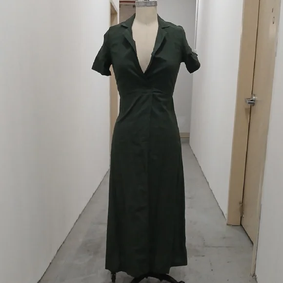 Ursime Green Maxi Wrap Dress Size Small - Picture 1 of 8